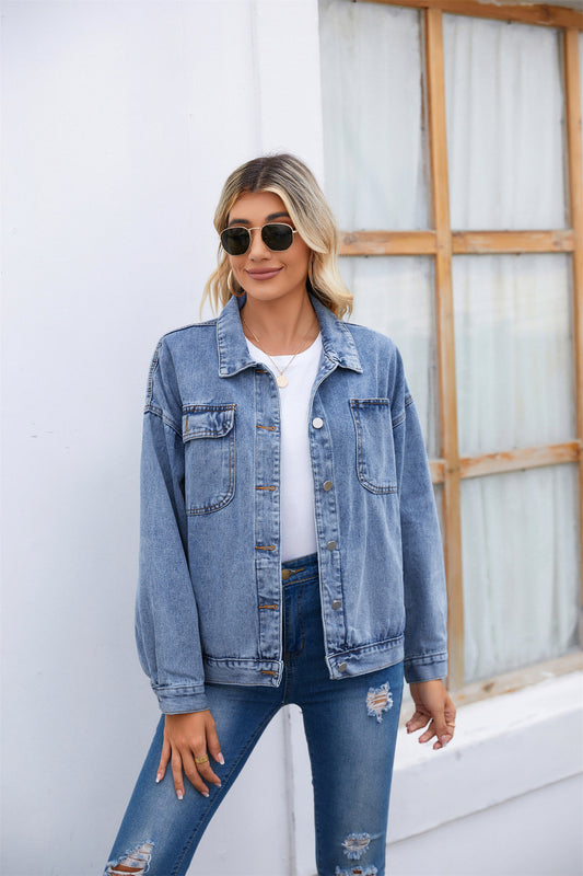 Classic Denim Jacket - Loose-Fit Women's Outerwear