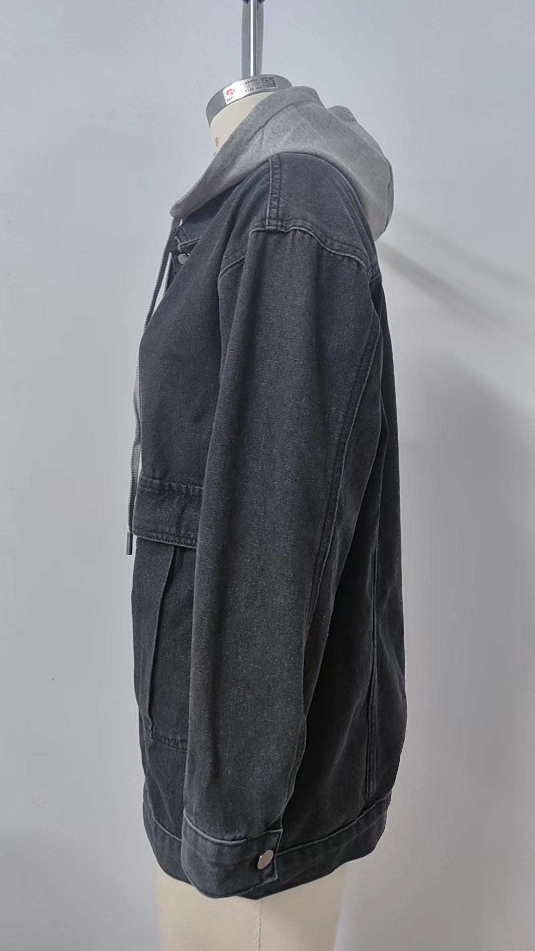 Detachable Hooded Denim Jacket - Women's Loose Casual Outerwear