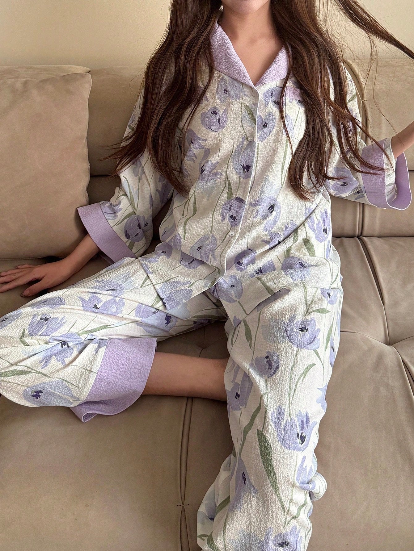 100% 聚酯纤维 休闲时尚居家百搭青少年(女)家居服 13-16岁