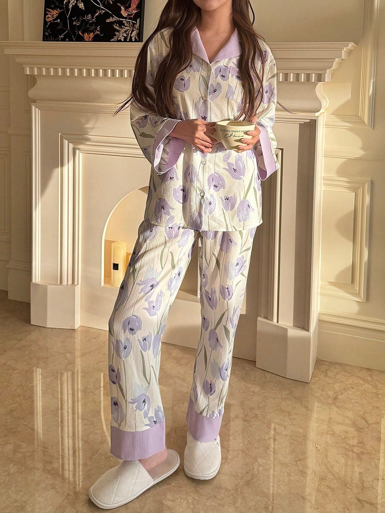 100% 聚酯纤维 休闲时尚居家百搭青少年(女)家居服 13-16岁