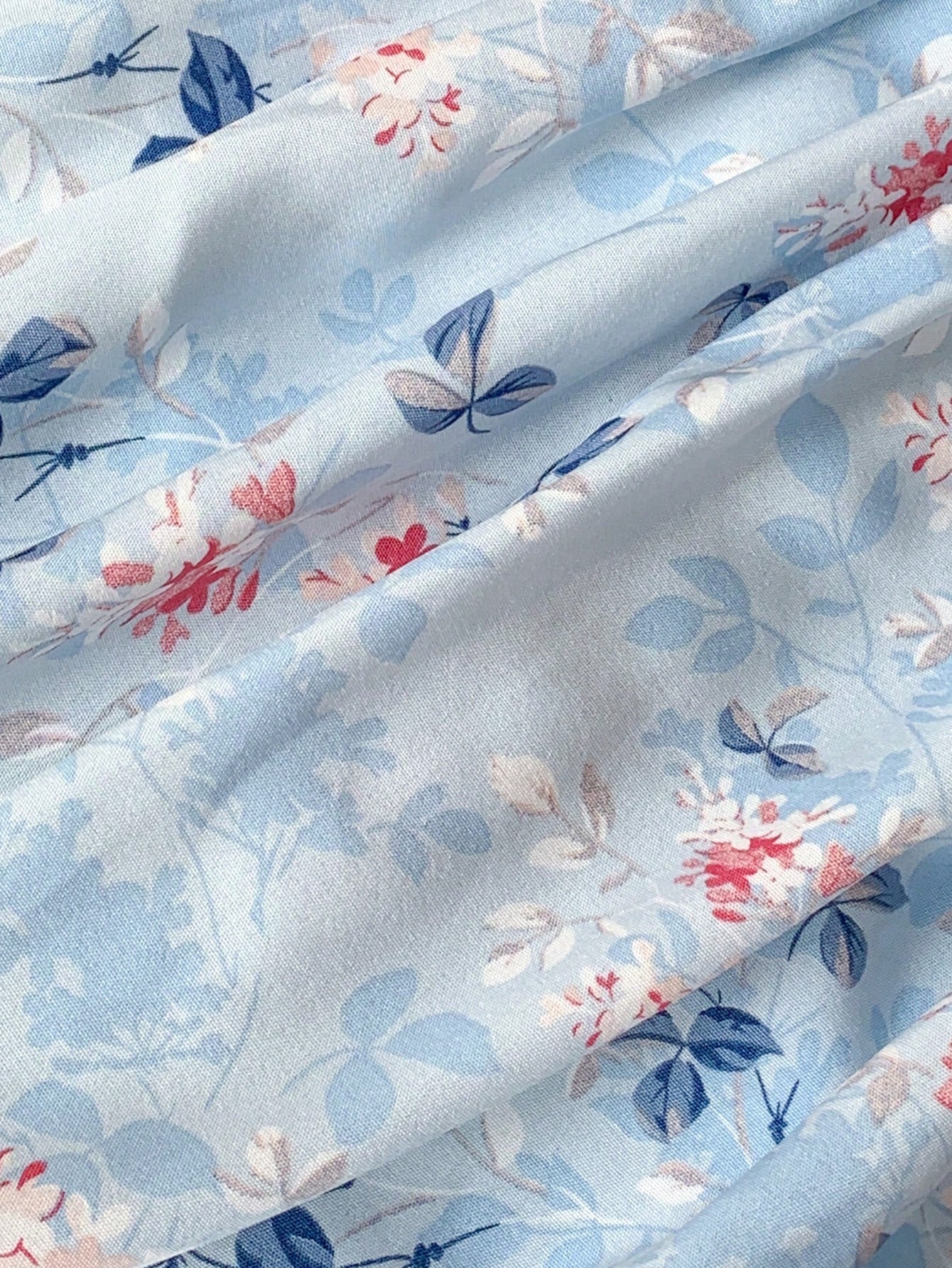 95%聚酯纤维 5%氨纶 时尚艺术感潮流夏季个性小清新女童(小)连衣裙蓝色 4-7岁