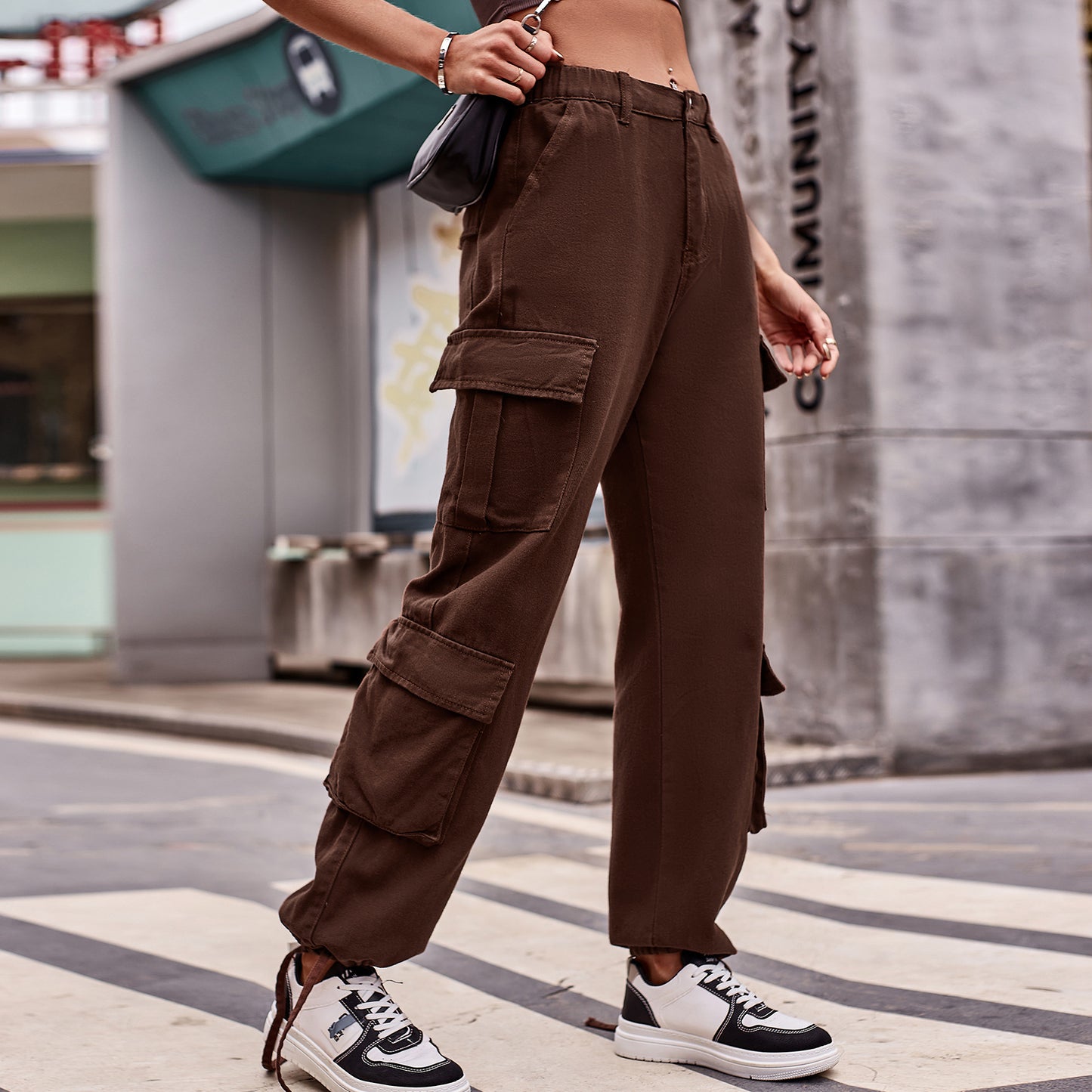Multi-pocket Cargo Jogger Pant - Streetwear Women's Trousers