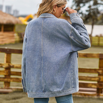 Retro Loose Denim Jacket - A Variety of Women's Outerwear