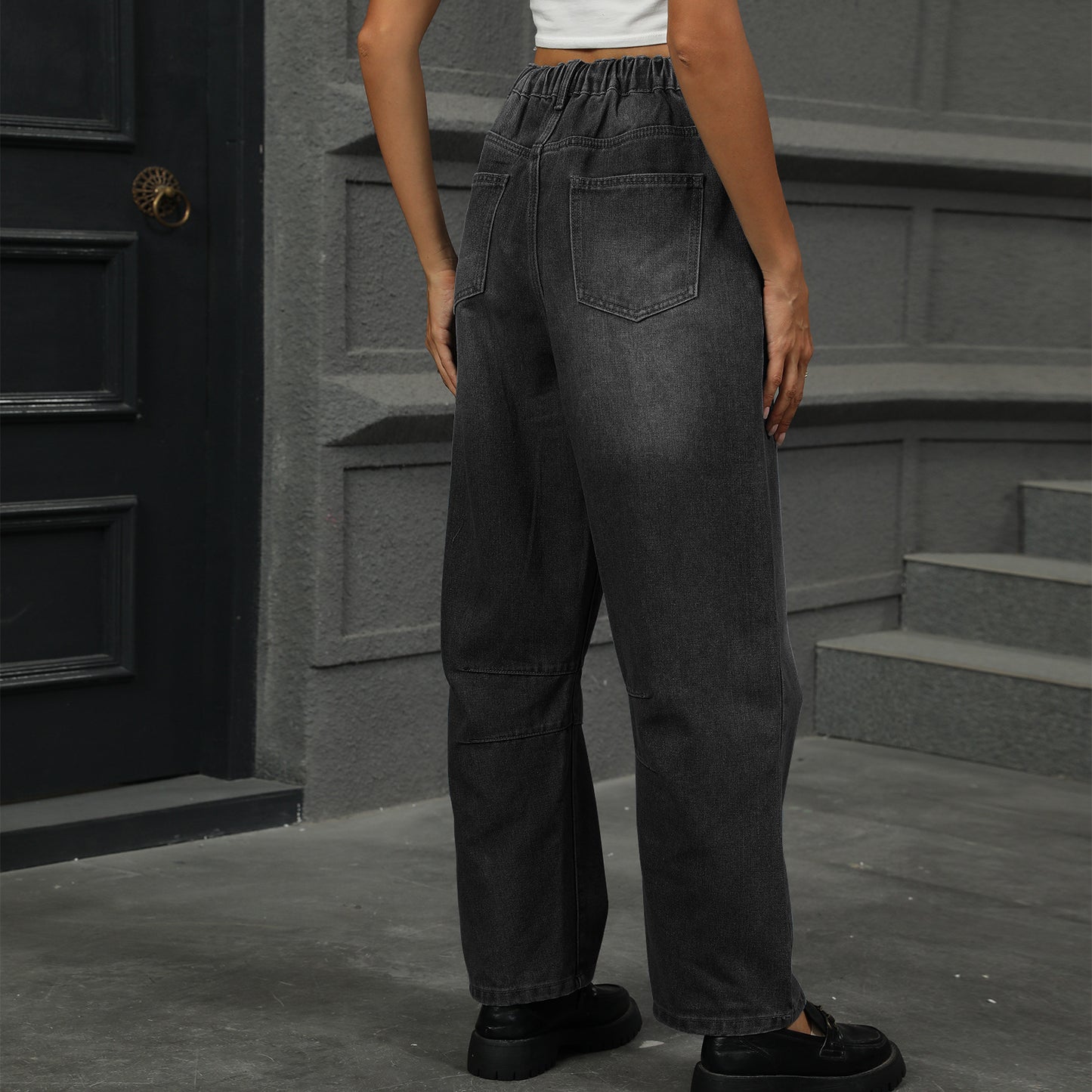 Loose-fit Harem Denim Pant - Multi-Color Loose Women's Trousers