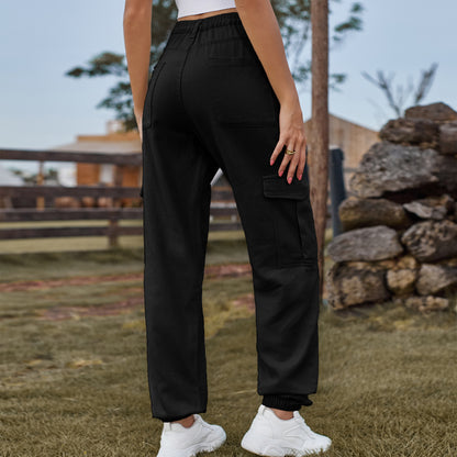 Stylish Multi-pocket Cargo Pant - Women's Loose Straight-Leg（Cuffed） Casual Trousers