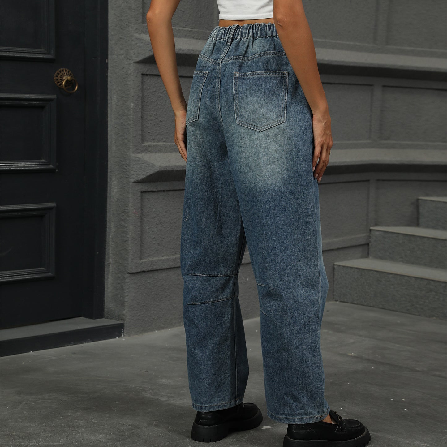 Loose-fit Harem Denim Pant - Multi-Color Loose Women's Trousers