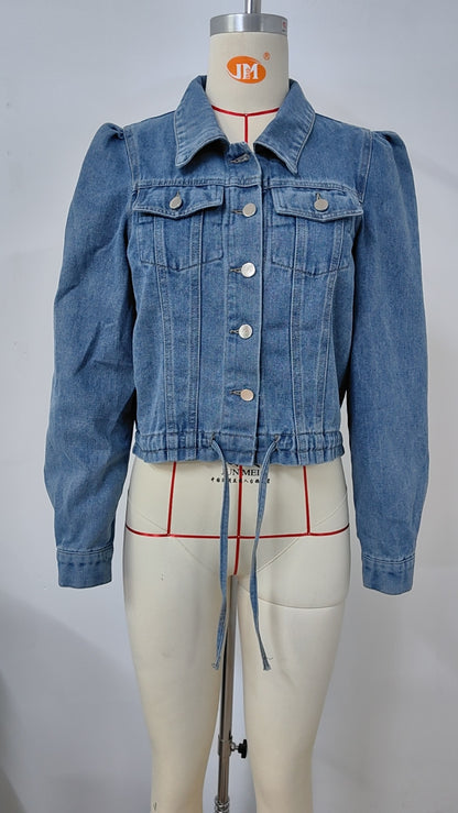 Short Fitted - Waist Denim Jacket - Women's Slim - Fitting & Figure - Flattering Outerwear