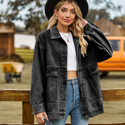 Retro Loose Denim Jacket - A Variety of Women's Outerwear