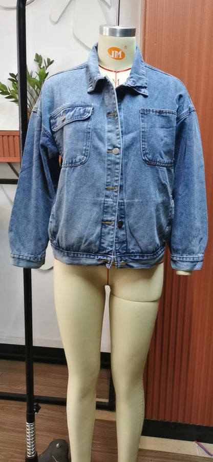 Classic Denim Jacket - Loose-Fit Women's Outerwear