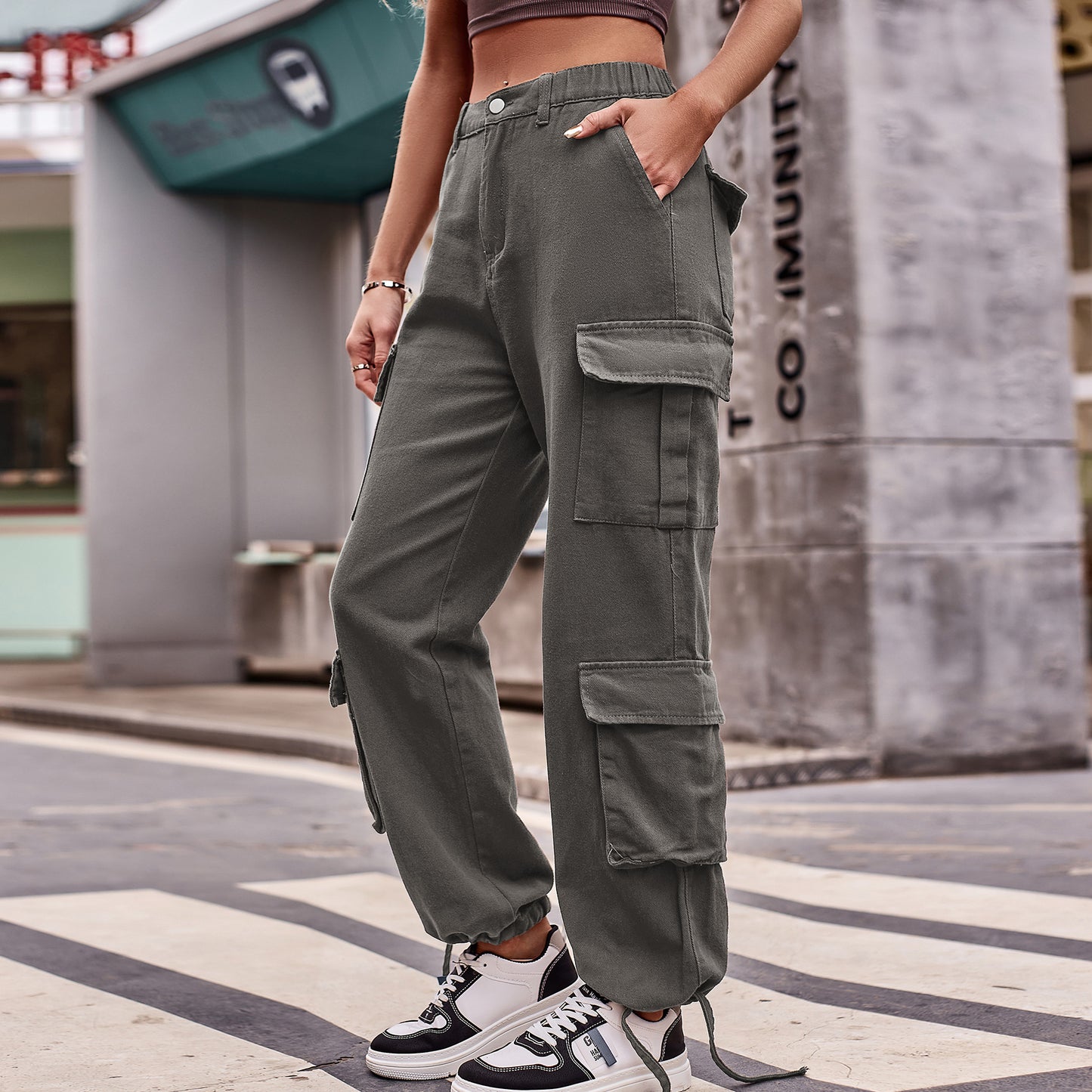 Multi-pocket Cargo Jogger Pant - Streetwear Women's Trousers