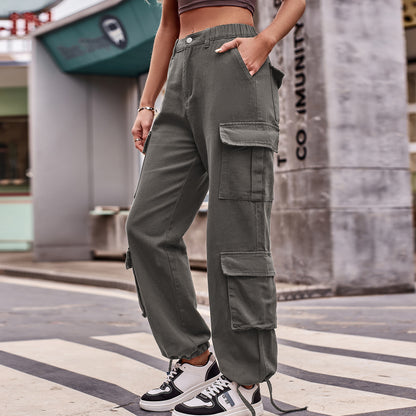 Multi-pocket Cargo Jogger Pant - Streetwear Women's Trousers