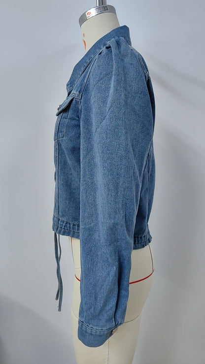 Short Fitted - Waist Denim Jacket - Women's Slim - Fitting & Figure - Flattering Outerwear