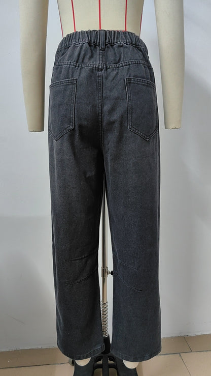Loose-fit Harem Denim Pant - Multi-Color Loose Women's Trousers
