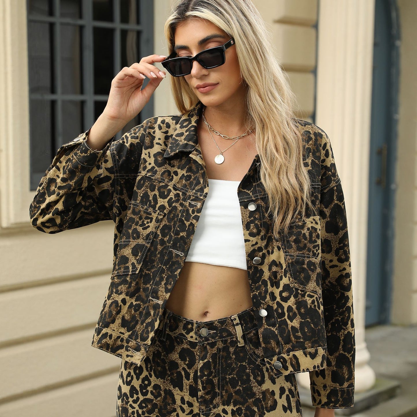 Leopard Print Jacket - Short Women's Outerwear