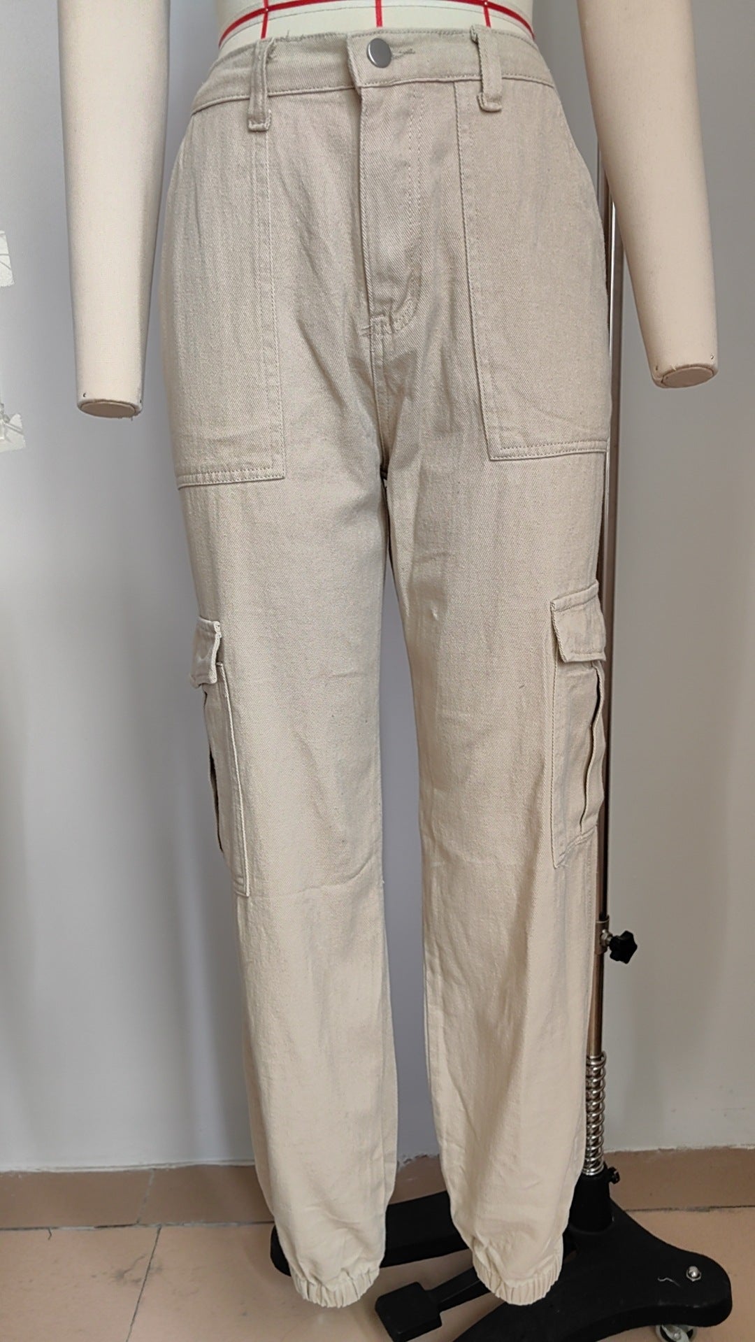 Stylish Multi-pocket Cargo Pant - Women's Loose Straight-Leg（Cuffed） Casual Trousers