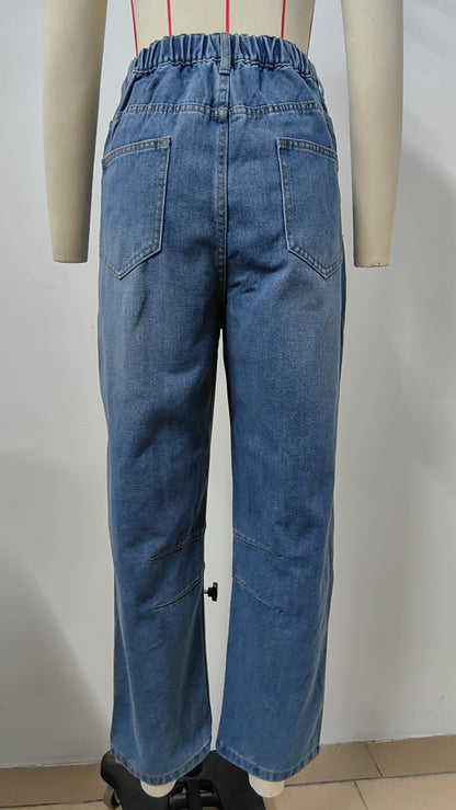 Loose-fit Harem Denim Pant - Multi-Color Loose Women's Trousers