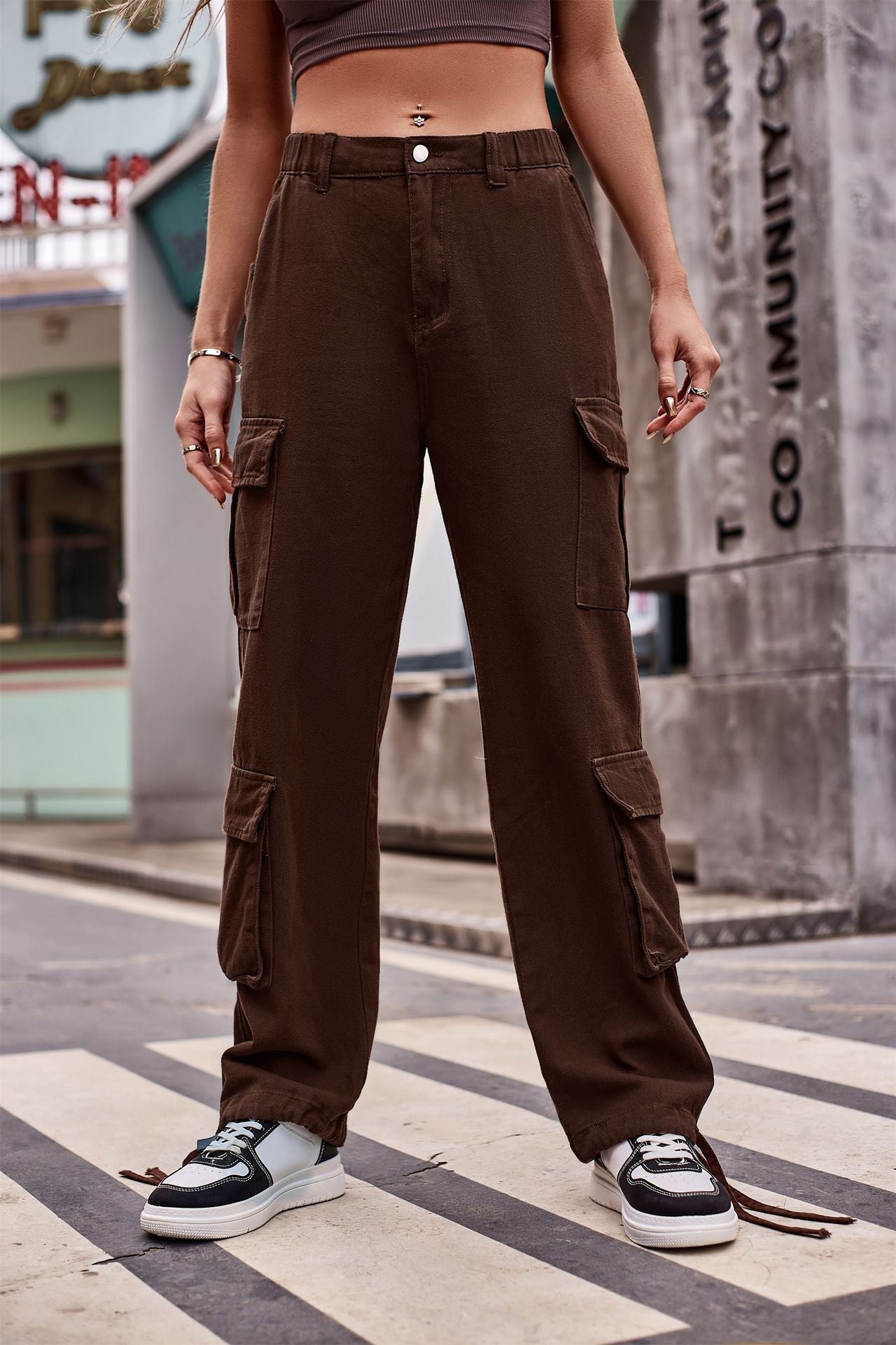 Multi-pocket Cargo Jogger Pant - Streetwear Women's Trousers