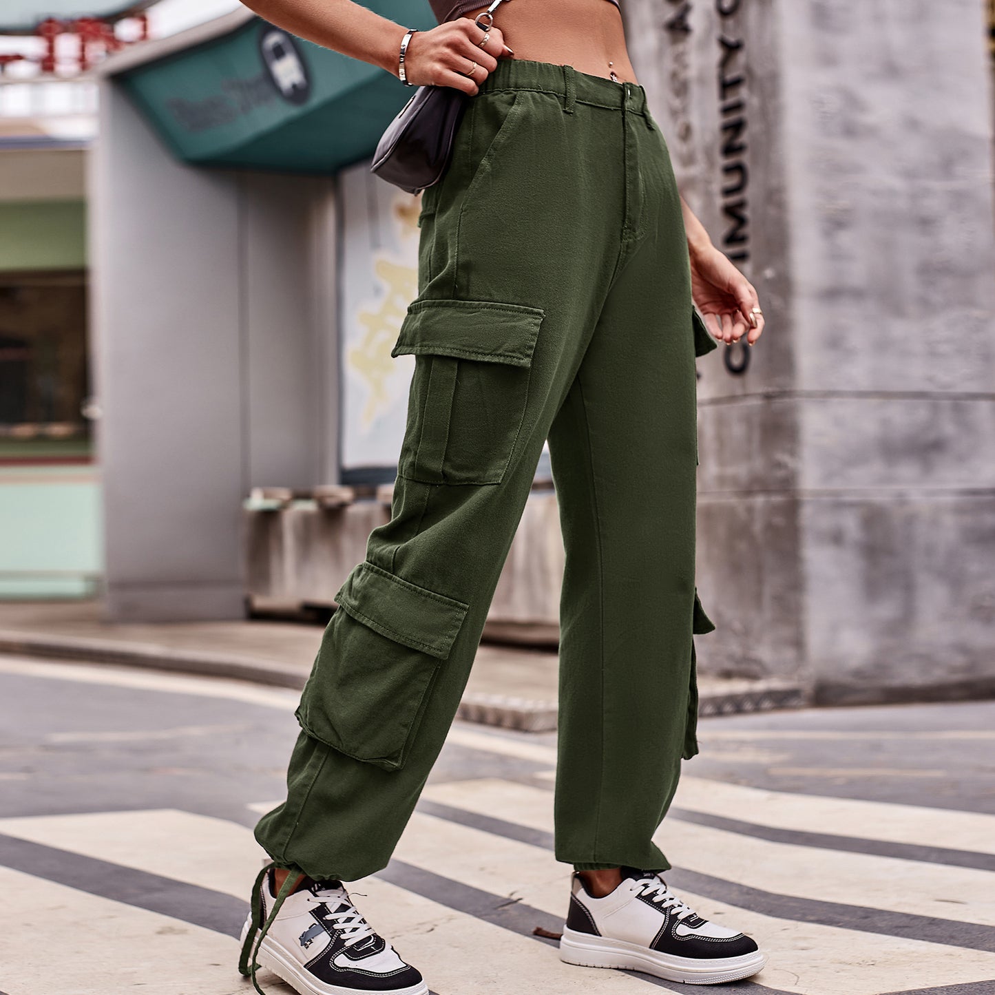 Multi-pocket Cargo Jogger Pant - Streetwear Women's Trousers