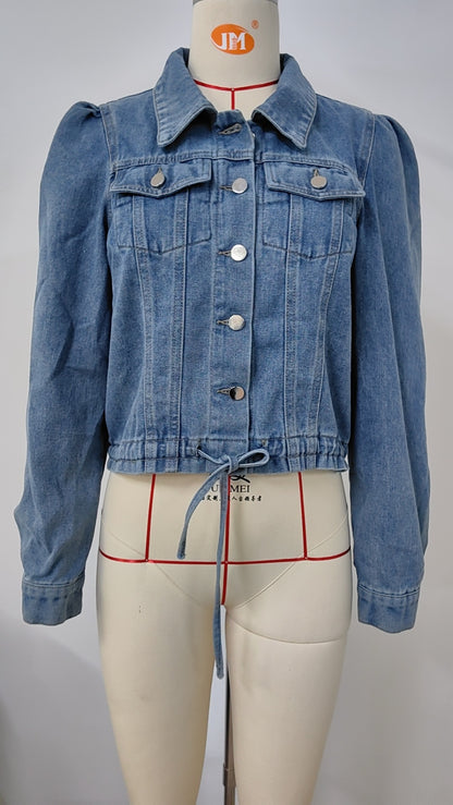 Short Fitted - Waist Denim Jacket - Women's Slim - Fitting & Figure - Flattering Outerwear