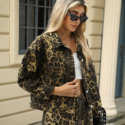 Leopard Print Jacket - Short Women's Outerwear