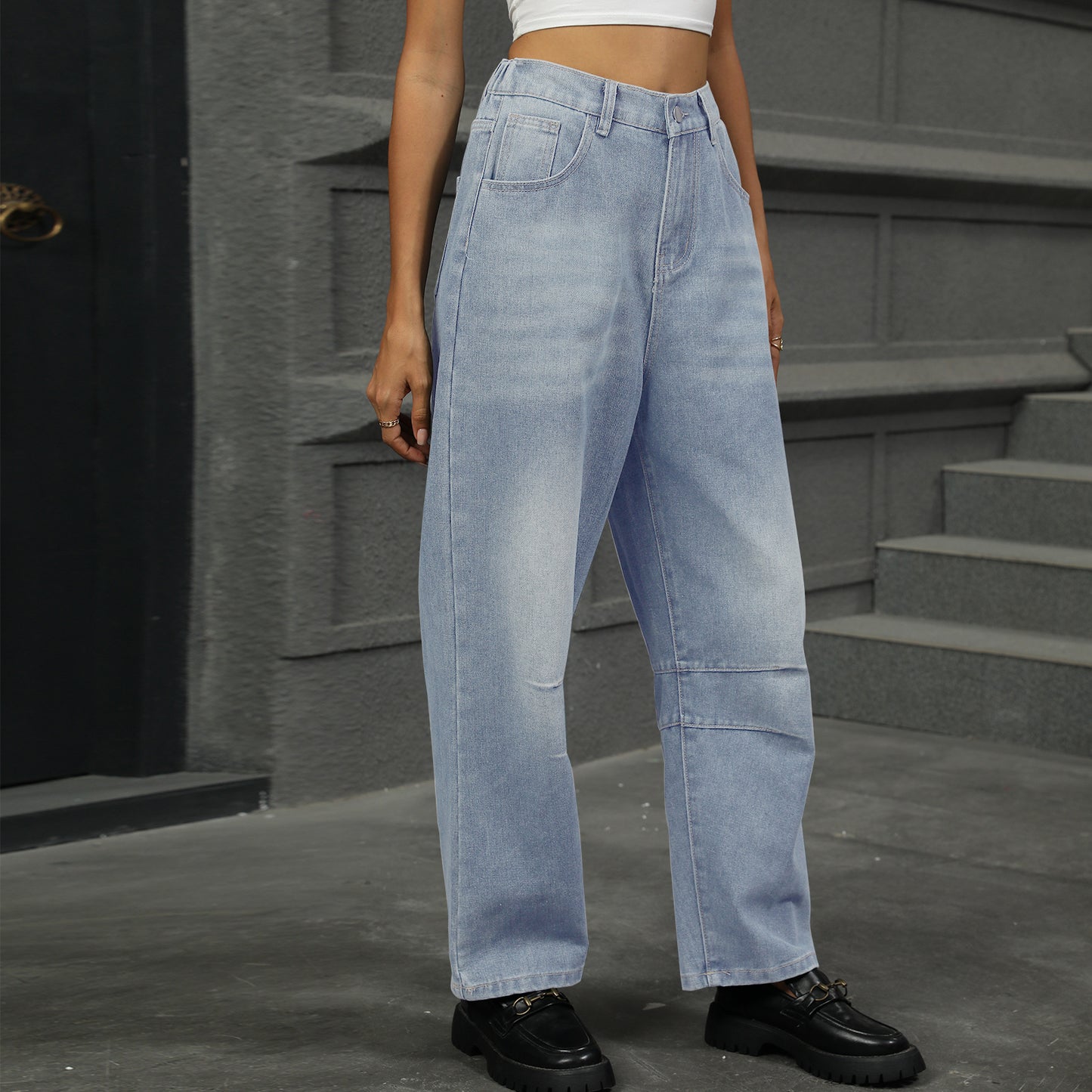 Loose-fit Harem Denim Pant - Multi-Color Loose Women's Trousers