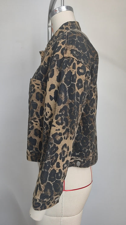 Leopard Print Jacket - Short Women's Outerwear