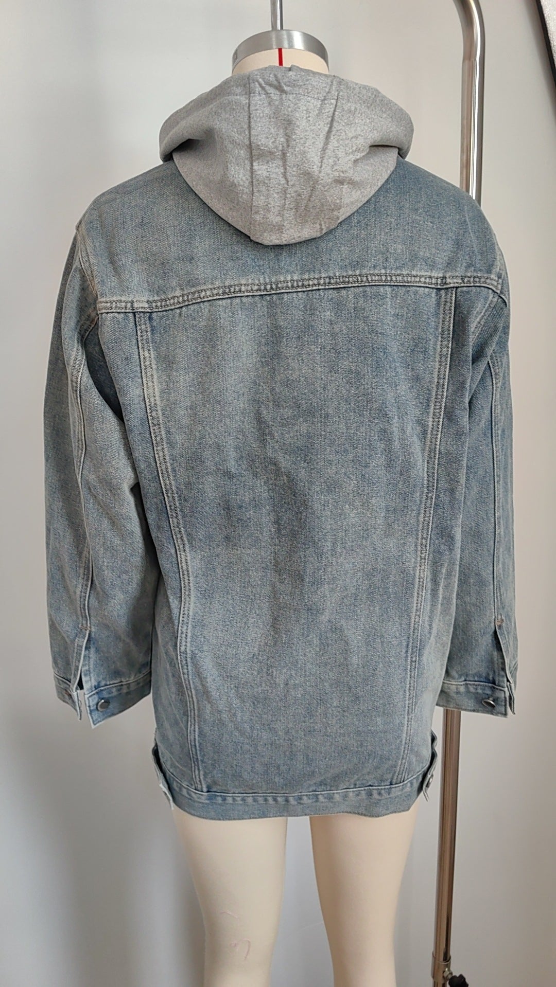 Retro Vertical - Striped Denim Jacket - Loose - Fit Women's Outerwear