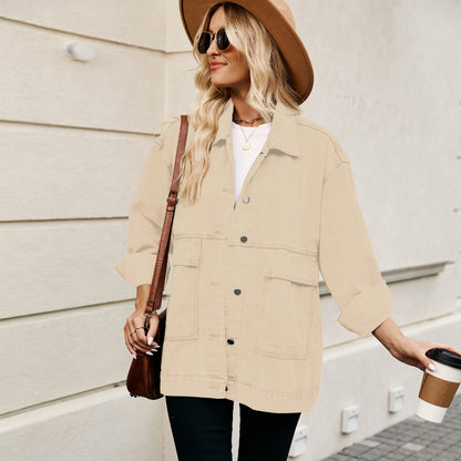 Retro Loose Denim Jacket - A Variety of Women's Outerwear