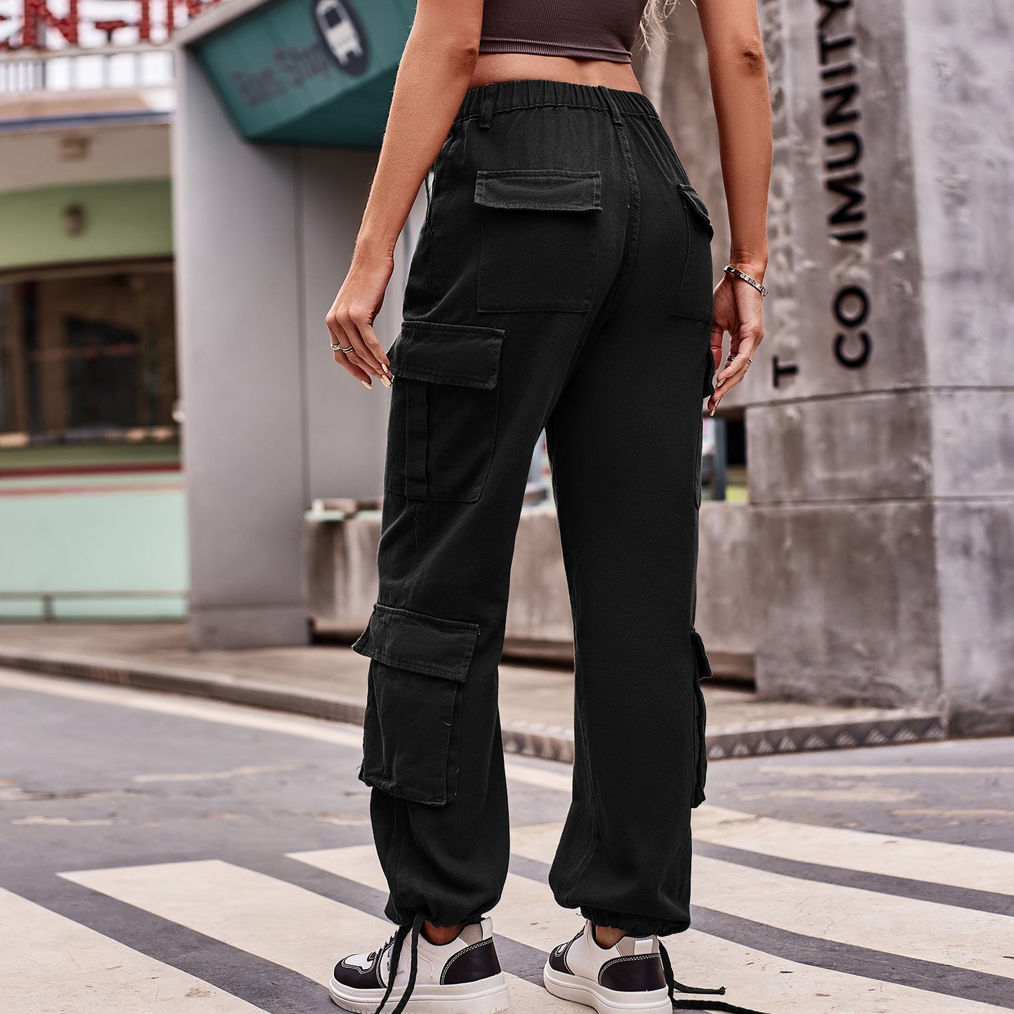 Multi-pocket Cargo Jogger Pant - Streetwear Women's Trousers