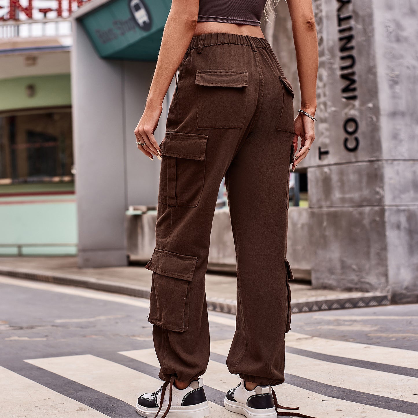 Multi-pocket Cargo Jogger Pant - Streetwear Women's Trousers