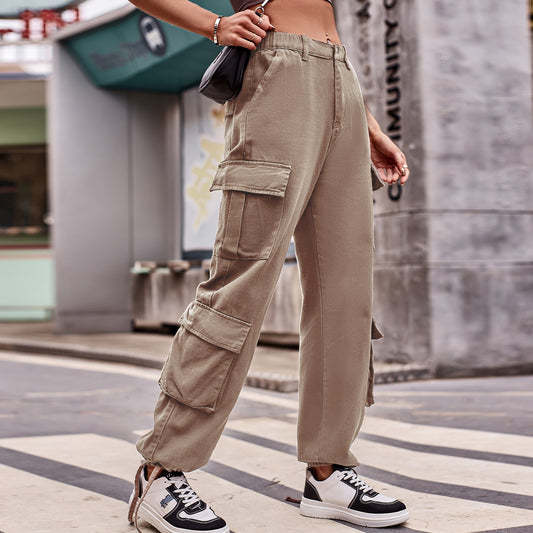 Multi-pocket Cargo Jogger Pant - Streetwear Women's Trousers