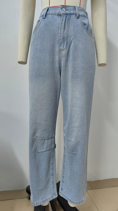 Loose-fit Harem Denim Pant - Multi-Color Loose Women's Trousers