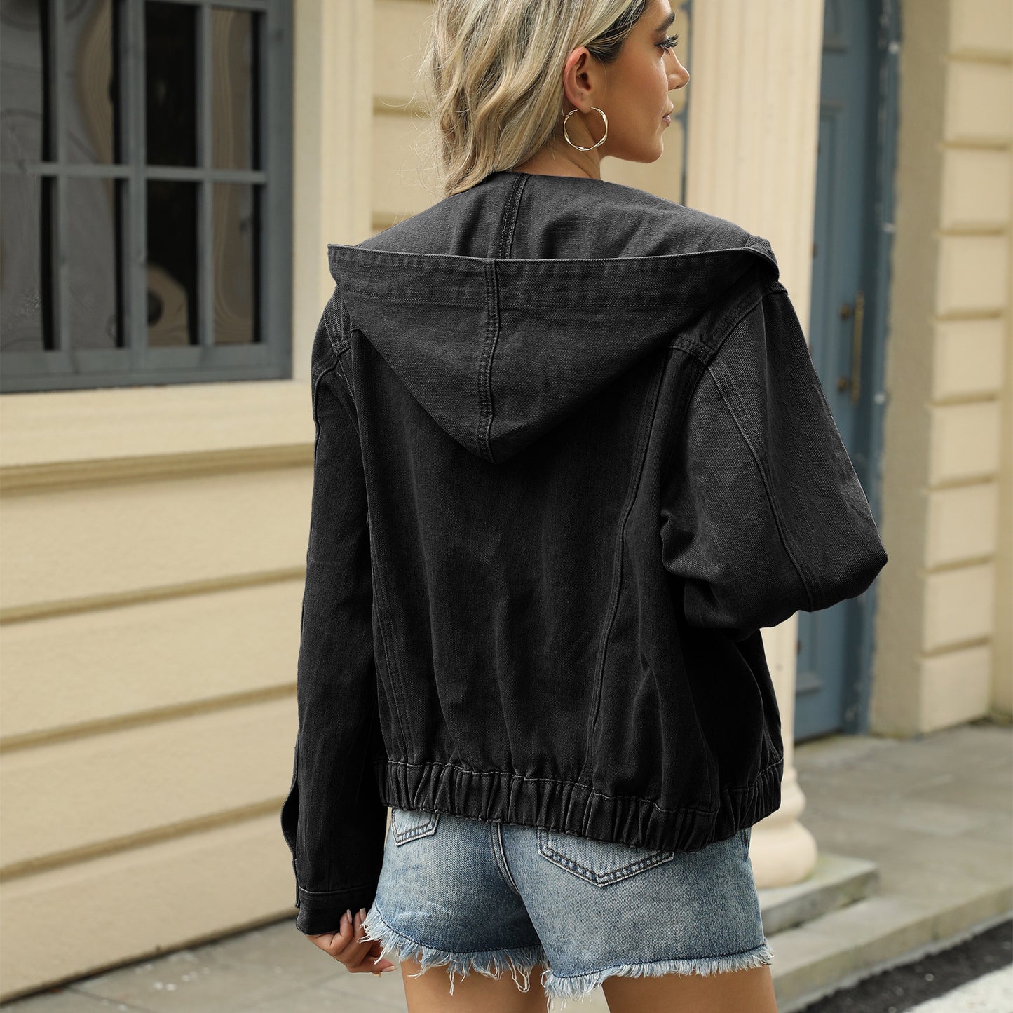 Stylish Hooded Denim Jacket - Women's Loose Casual Outerwear