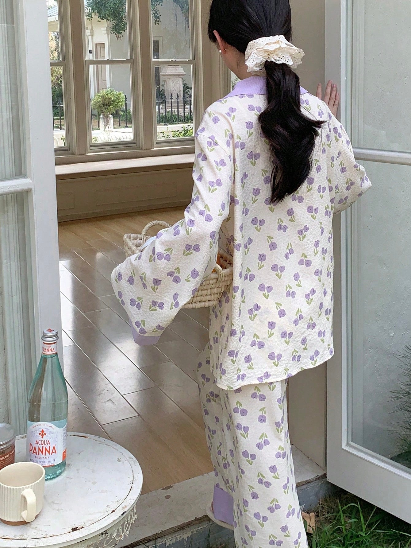 100% 聚酯纤维 紫色居家时尚宽松舒适青少年（女）家居服 13-16 лет
