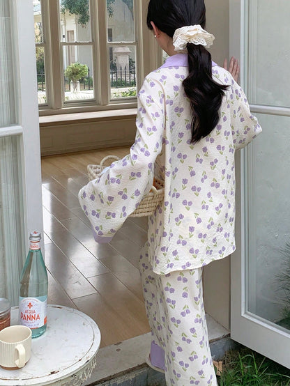 100% 聚酯纤维 紫色居家时尚宽松舒适青少年（女）家居服 13-16 лет