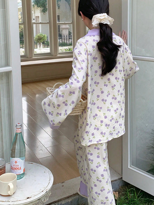 100% 聚酯纤维 紫色居家时尚宽松舒适青少年（女）家居服 13-16 лет