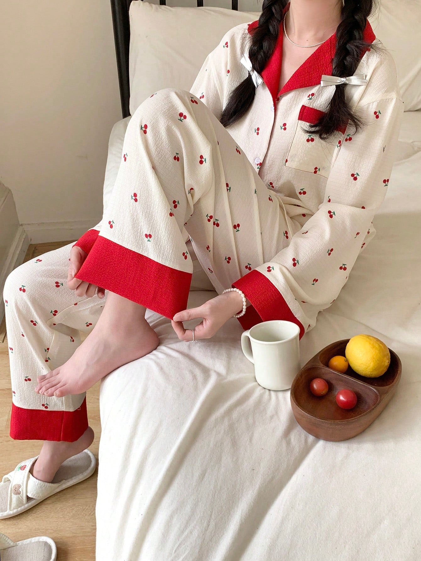 100% 聚酯纤维 个性休闲居家舒适宽松可爱青少年（女）家居服 13-16 лет