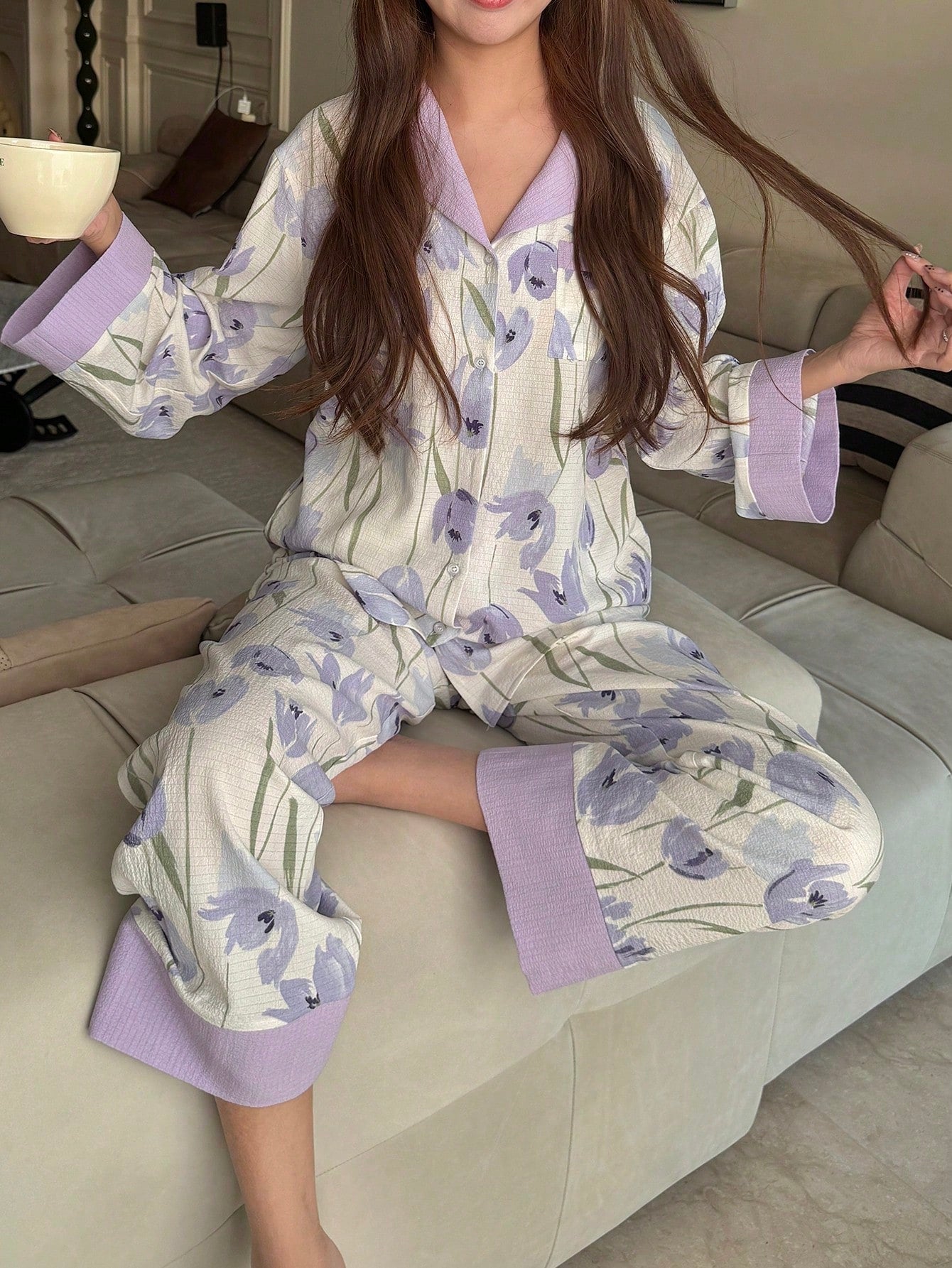 100% 聚酯纤维 休闲时尚居家百搭青少年（女）家居服 13-16岁