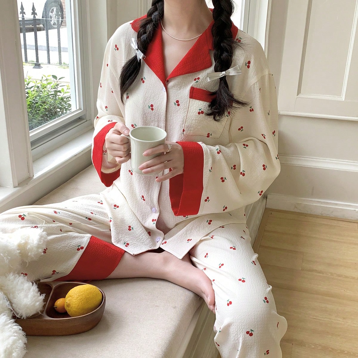 100% 聚酯纤维 个性休闲居家舒适宽松可爱青少年（女）家居服 13-16 лет