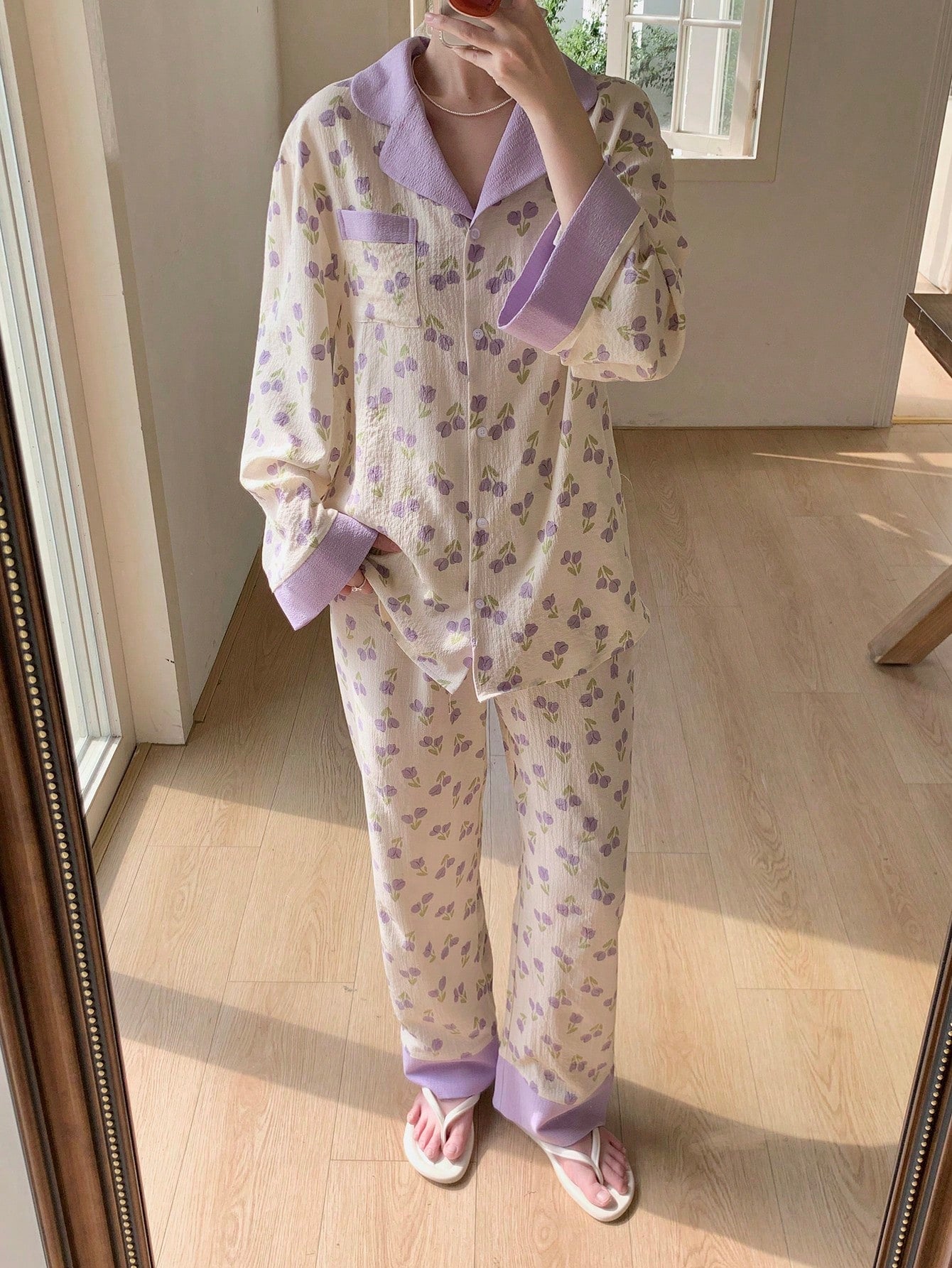 100% 聚酯纤维 紫色居家时尚宽松舒适青少年（女）家居服 13-16 лет