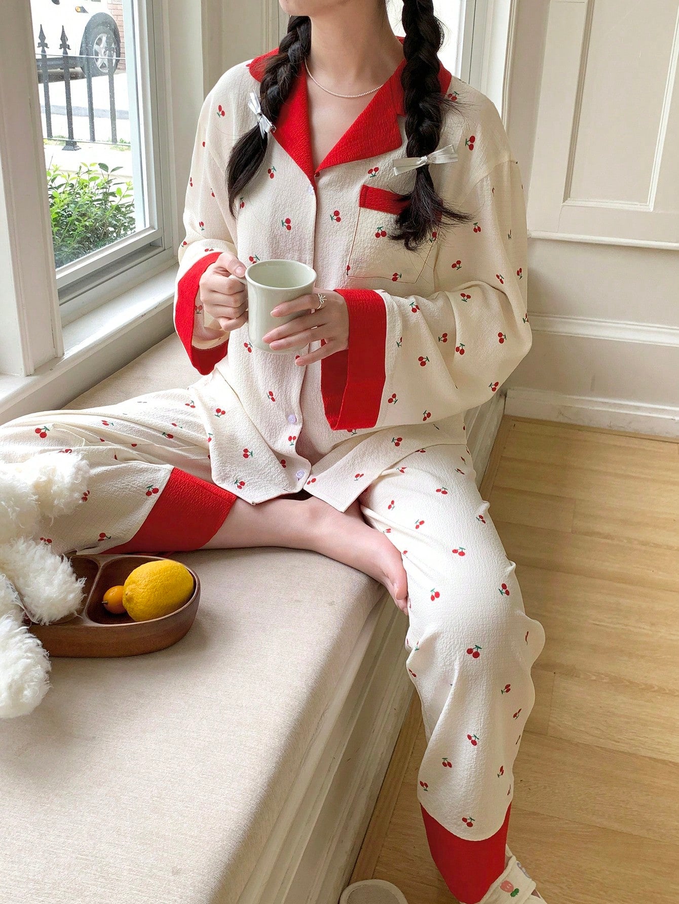 100% 聚酯纤维 个性休闲居家舒适宽松可爱青少年（女）家居服 13-16 лет