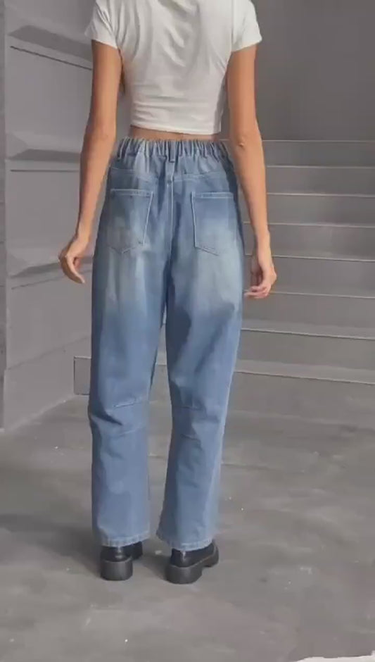 Loose-fit Harem Denim Pant - Multi-Color Loose Women's Trousers