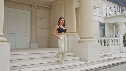 Stylish Multi-pocket Cargo Pant - Women's Loose Straight-Leg（Cuffed） Casual Trousers